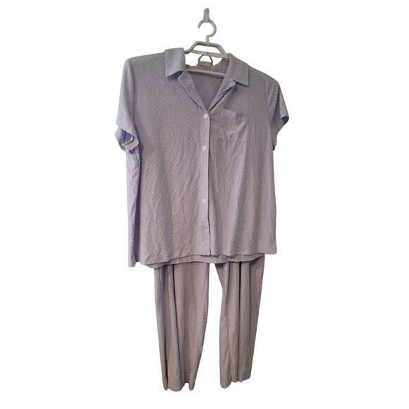 Soma pajamas womens XXL light blue swiss dot pants shirt - Picture 1 of 4